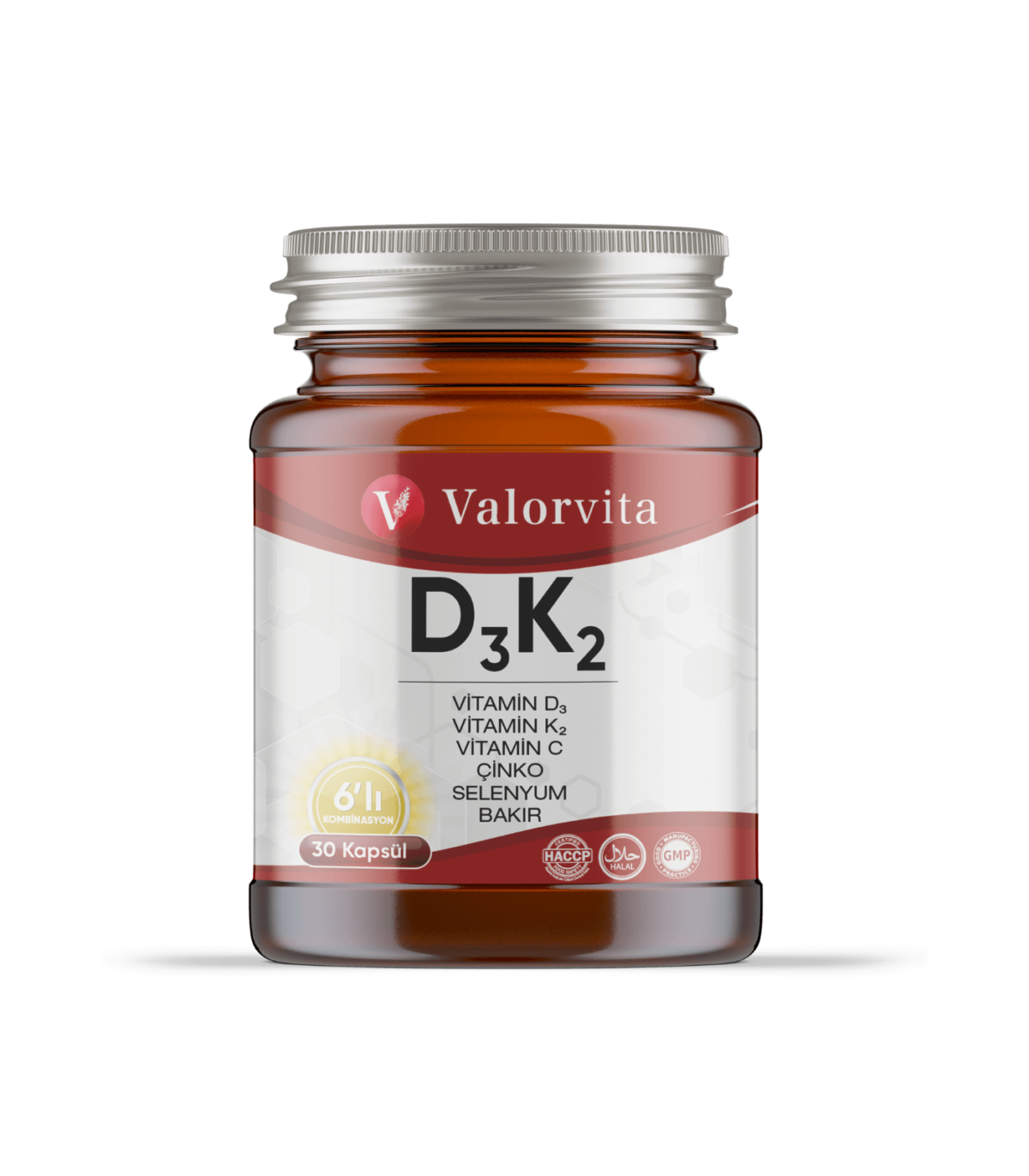 ValorVita D3K2 Complex - D3K2, C Vitamini, Bakır, Çinko ve Selenyum İçeren Kapsül 30 Adet - Görsel 2