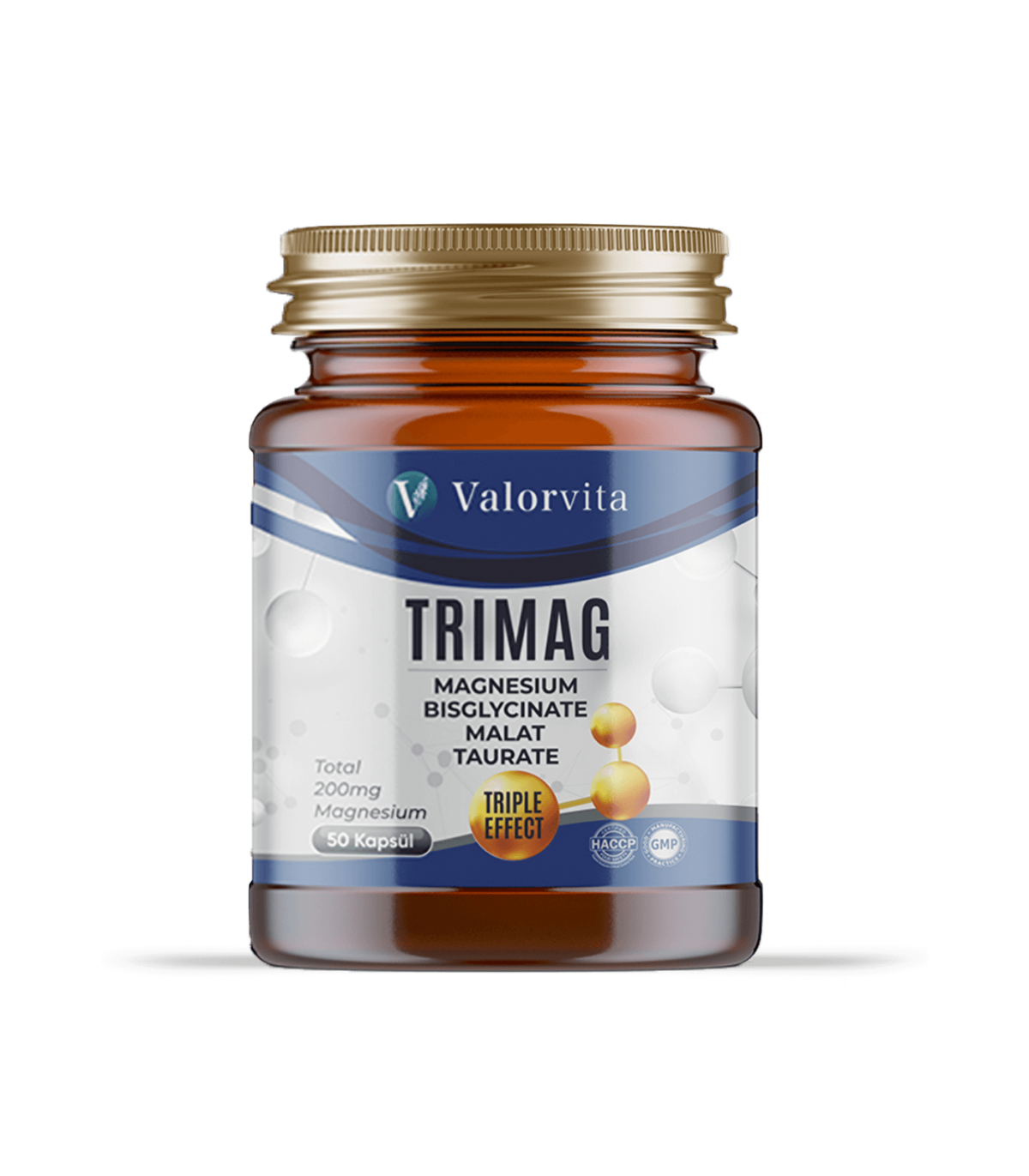 ValorVita Trimag 3'lü Etki Magnezyum Malat Taurat Bisglisinat İçeren Kapsül 50 Adet - Görsel 2
